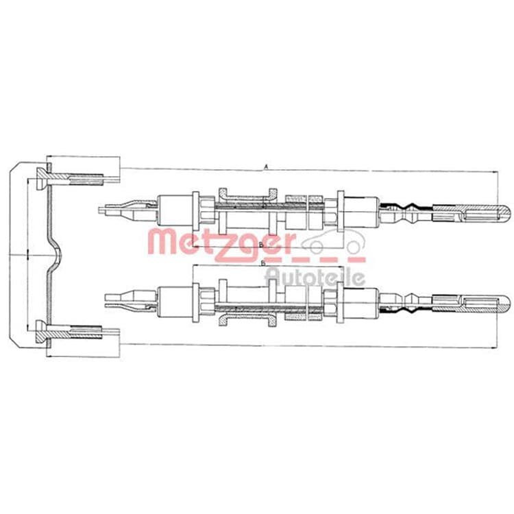 Metzger Handbremsseil hinten Opel Omega A B von METZGER