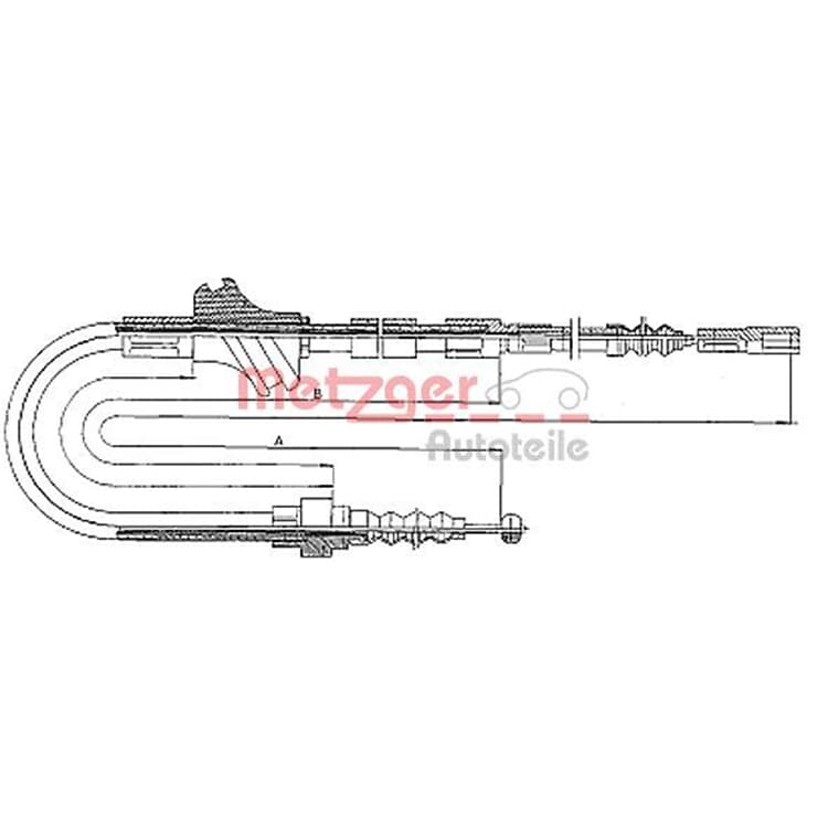 Metzger Handbremsseil hinten Audi 100 von METZGER