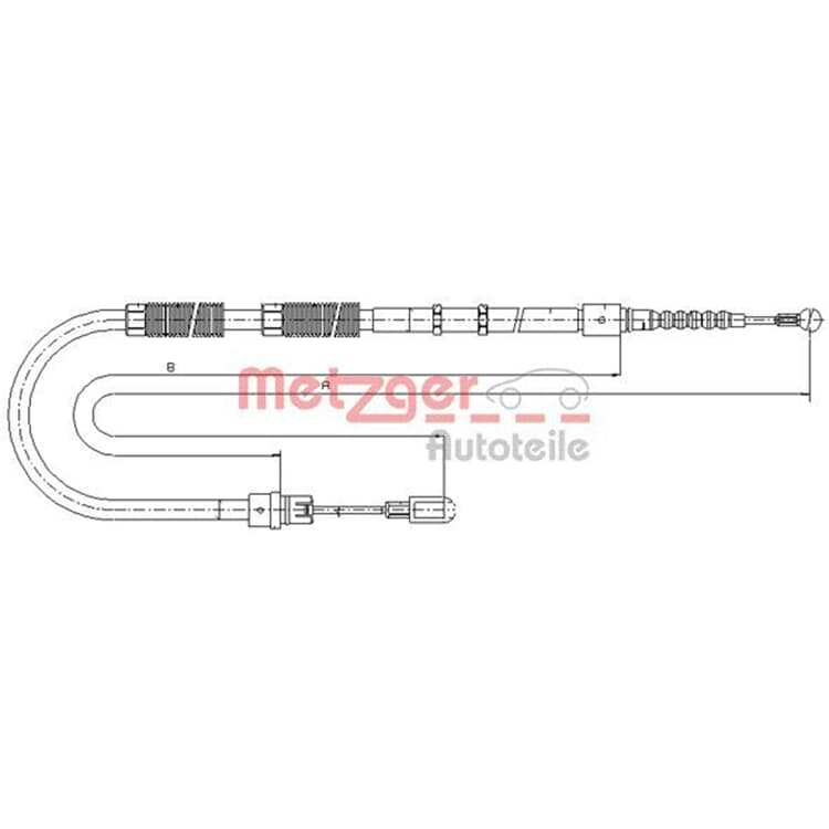 Metzger Handbremsseil hinten Audi A4 8E von METZGER