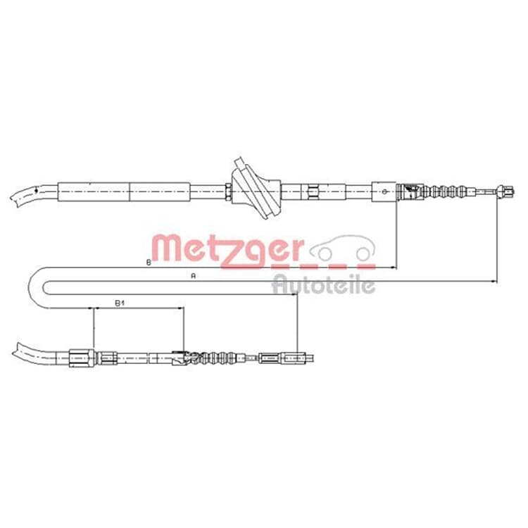 Metzger Handbremsseil hinten Audi A6 von METZGER