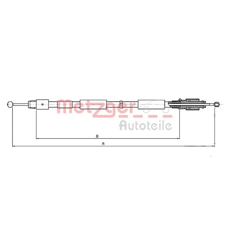 Metzger Handbremsseil hinten Audi Q7 von METZGER