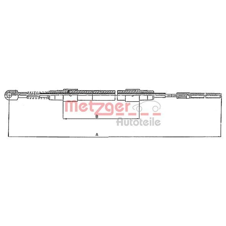 Metzger Handbremsseil hinten BMW 3er E30 von METZGER