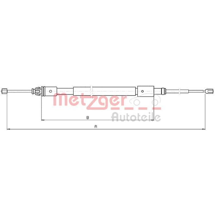 Metzger Handbremsseil hinten Citroen C3 von METZGER