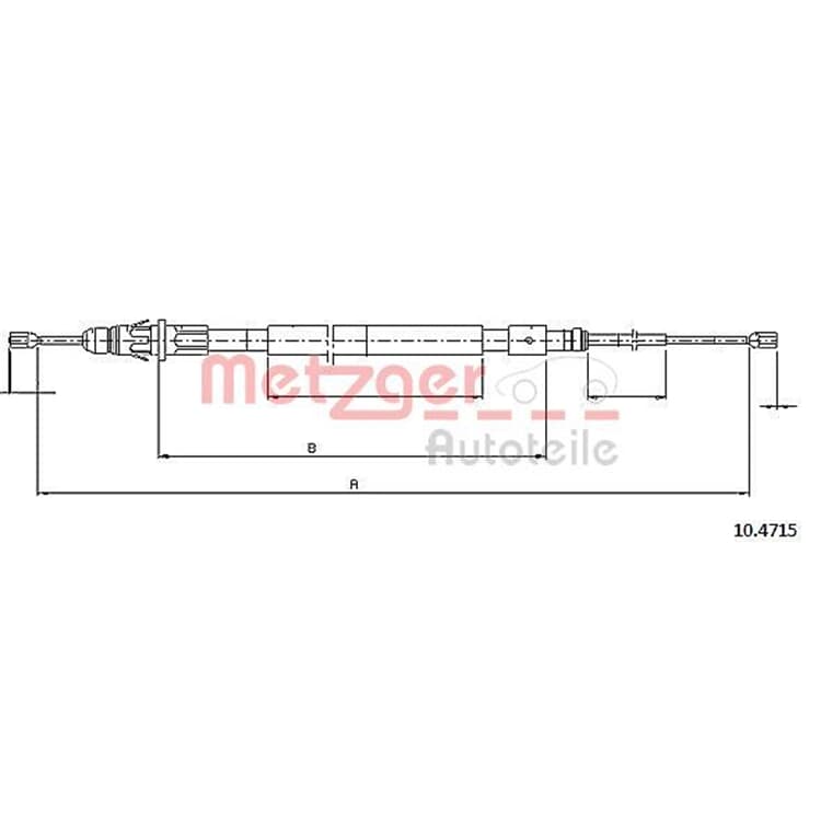 Metzger Handbremsseil hinten Citroen C3 von METZGER