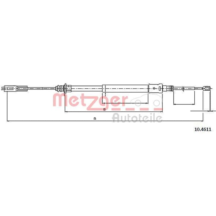 Metzger Handbremsseil hinten Citroen C5 von METZGER