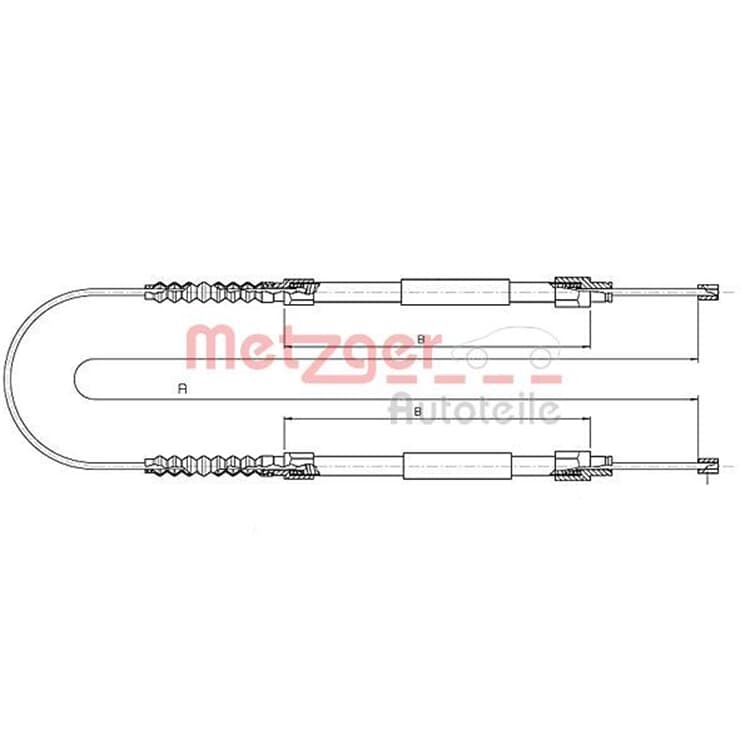 Metzger Handbremsseil hinten Citroen Jumper Fiat Ducato Peugeot Boxer von METZGER