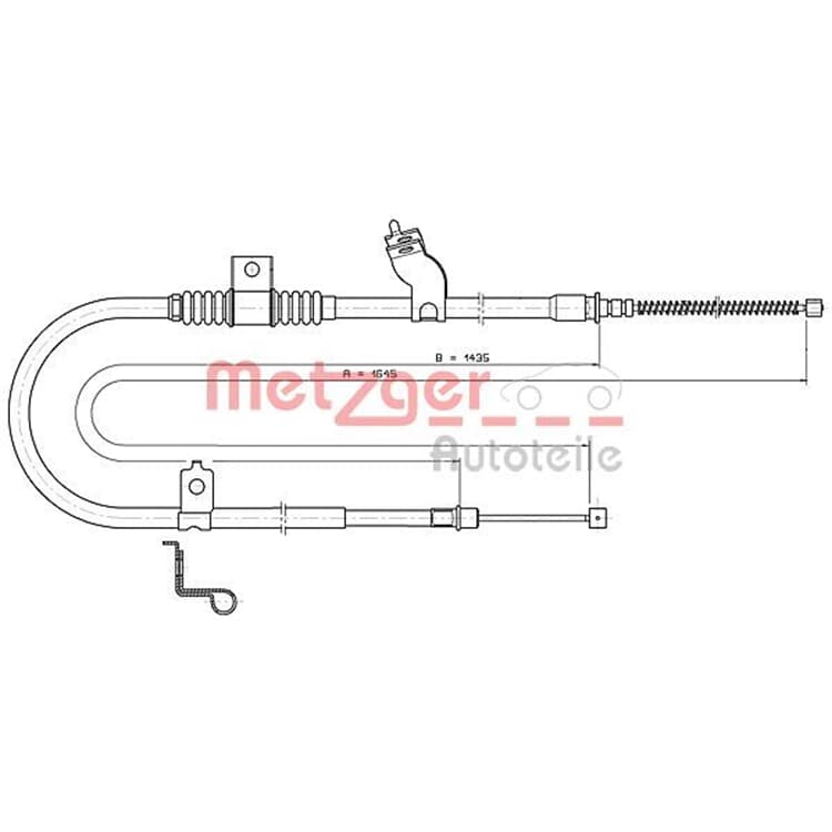 Metzger Handbremsseil hinten Citroen Mitsubishi Peugeot von METZGER