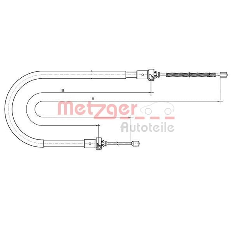 Metzger Handbremsseil hinten Dacia Logan von METZGER