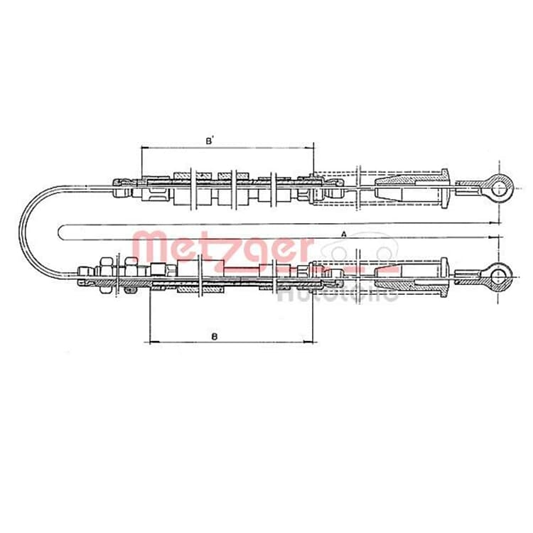 Metzger Handbremsseil hinten Fiat Cinquecento von METZGER