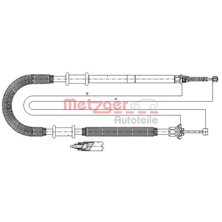 Metzger Handbremsseil hinten Fiat Doblo von METZGER