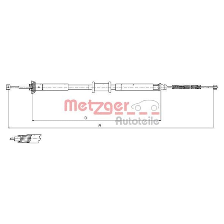 Metzger Handbremsseil hinten Fiat Punto von METZGER