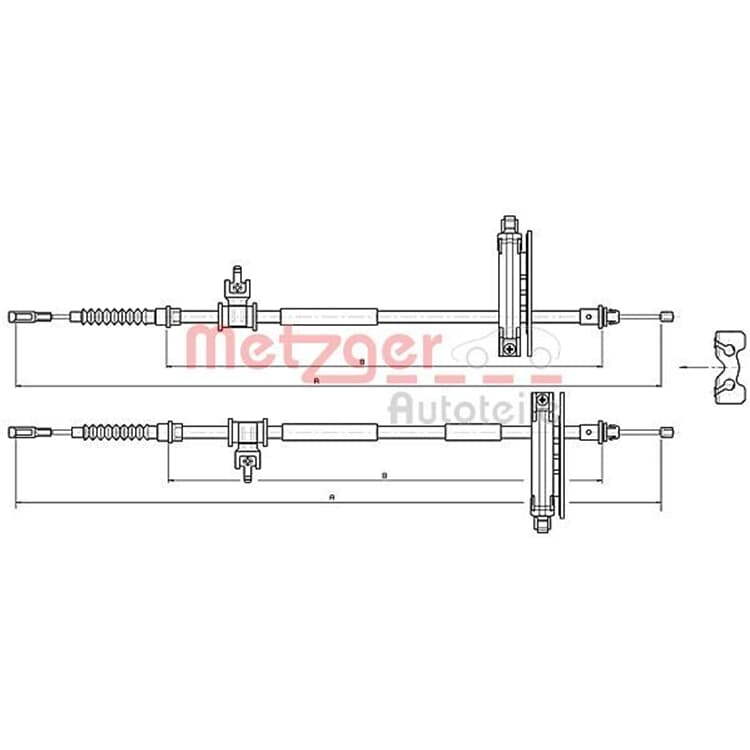 Metzger Handbremsseil hinten Ford Focus von METZGER