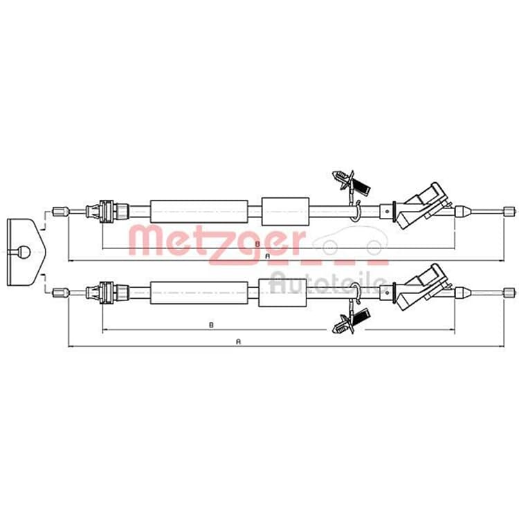 Metzger Handbremsseil hinten Ford Focus von METZGER