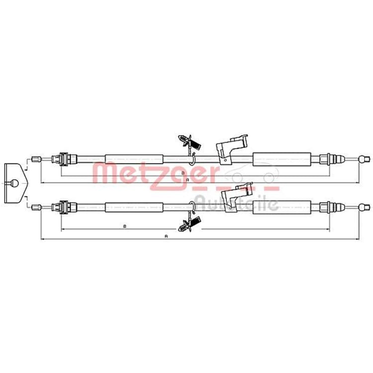 Metzger Handbremsseil hinten Ford Focus von METZGER