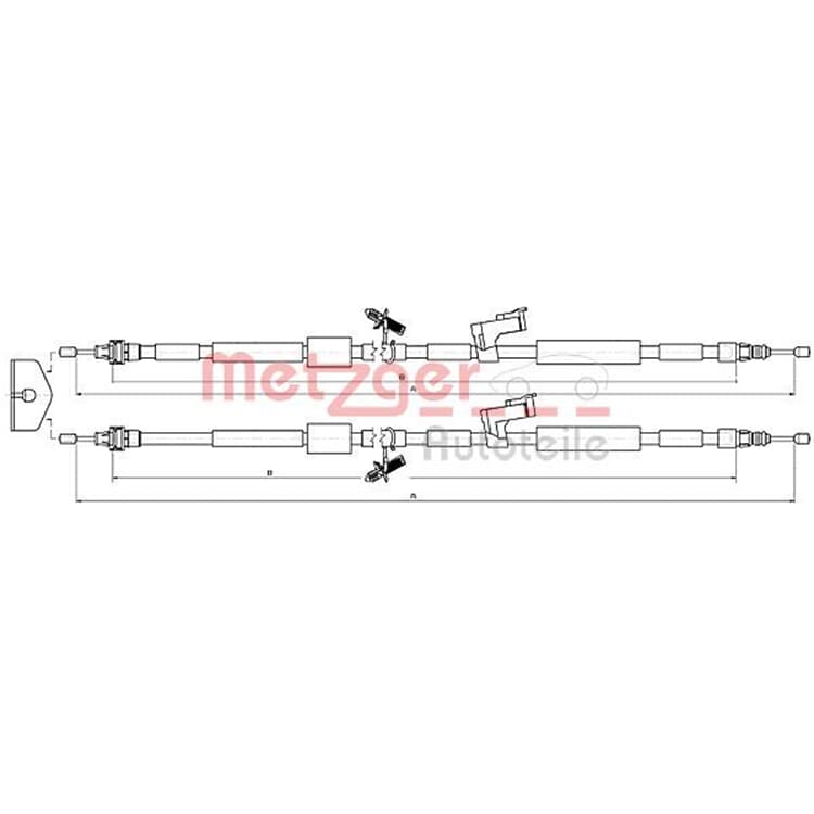 Metzger Handbremsseil hinten Ford Kuga von METZGER