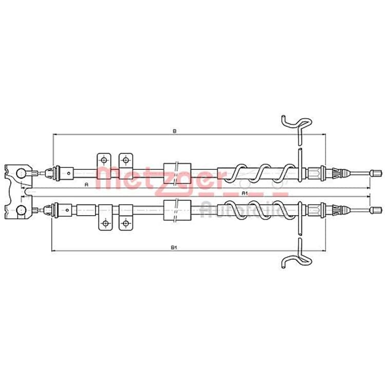 Metzger Handbremsseil hinten Ford Tourneo Transit von METZGER