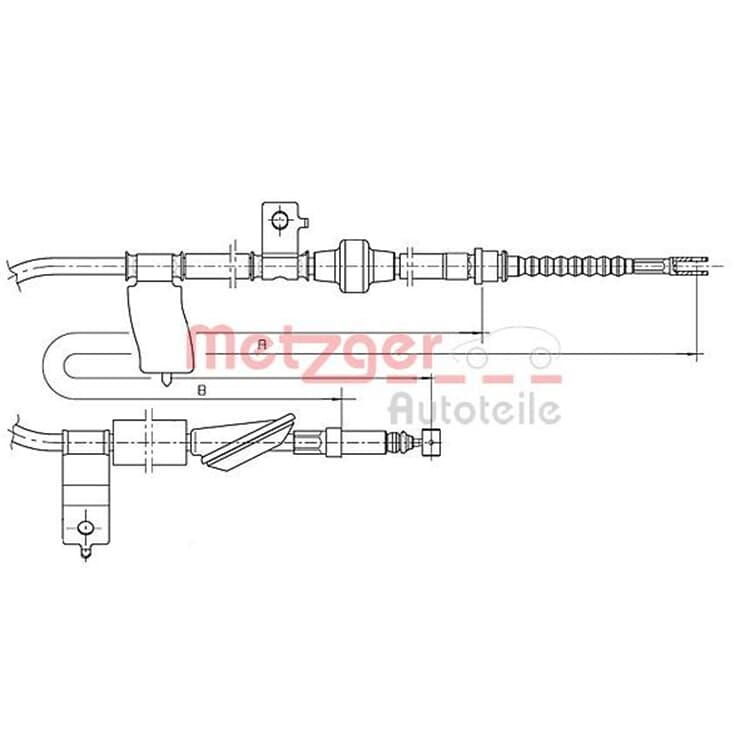 Metzger Handbremsseil hinten Honda Civic von METZGER