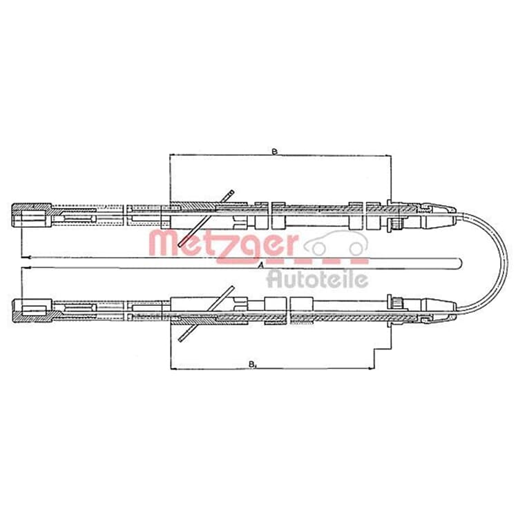 Metzger Handbremsseil hinten Lada Niva von METZGER