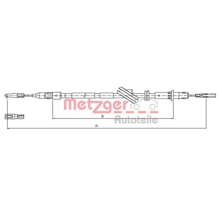 Metzger Handbremsseil hinten Mercedes Cls E-Klasse von METZGER