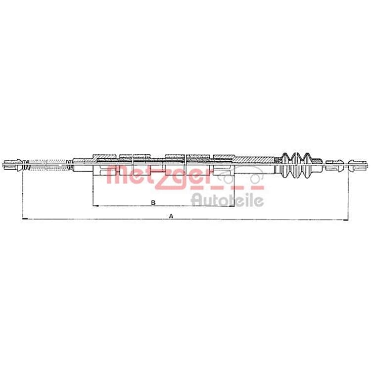 Metzger Handbremsseil hinten Mercedes Mb von METZGER