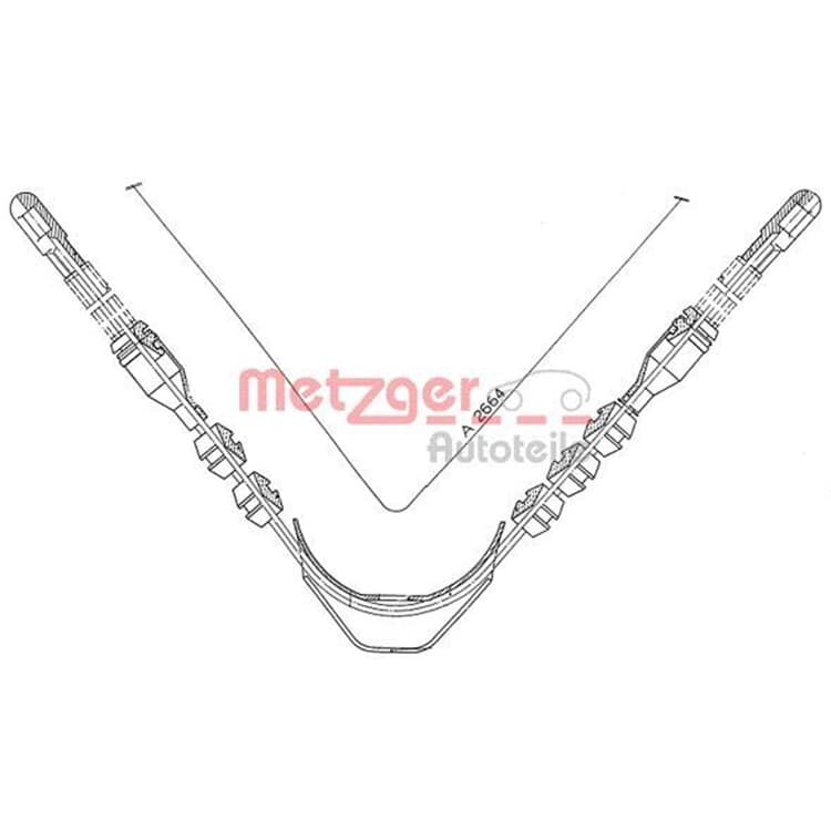 Metzger Handbremsseil hinten Opel Ascona Manta von METZGER