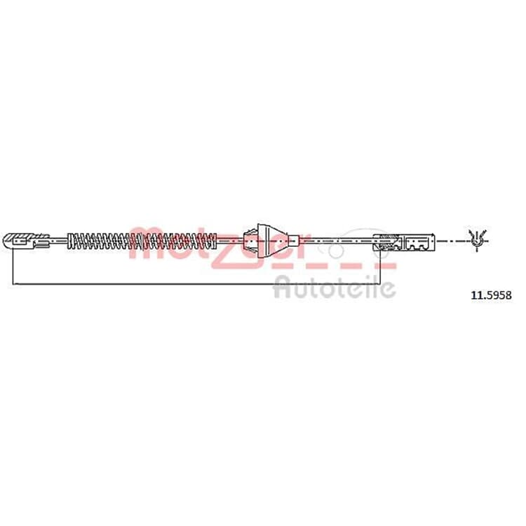 Metzger Handbremsseil hinten Opel Astra Combo von METZGER