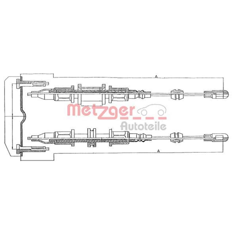 Metzger Handbremsseil hinten Opel Astra Kadett von METZGER