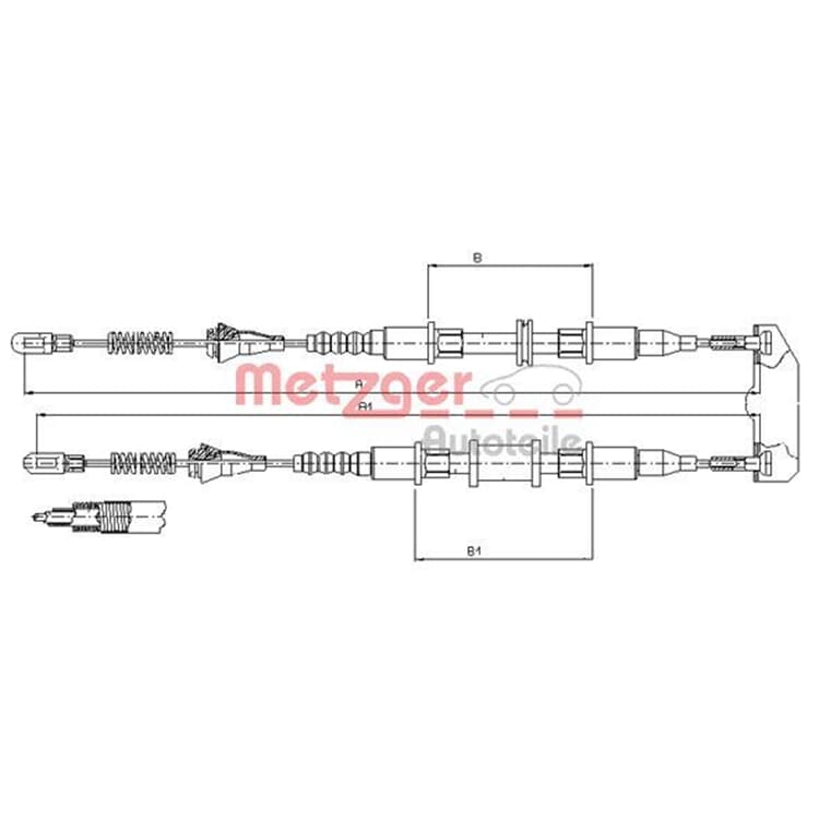 Metzger Handbremsseil hinten Opel Astra Kadett von METZGER