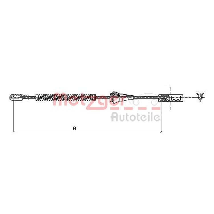 Metzger Handbremsseil hinten Opel Astra Zafira von METZGER