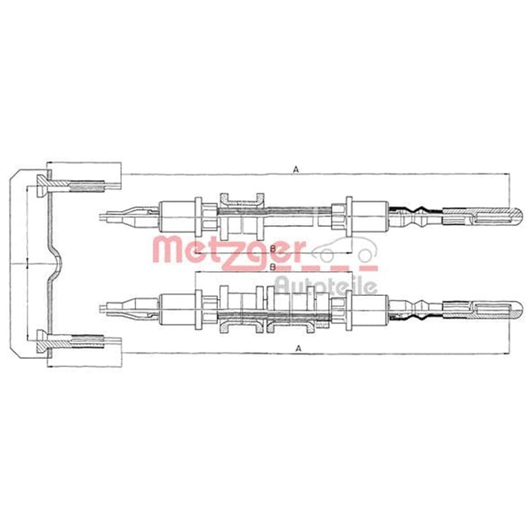 Metzger Handbremsseil hinten Opel Calibra Vectra von METZGER