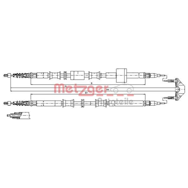 Metzger Handbremsseil hinten Opel Meriva von METZGER