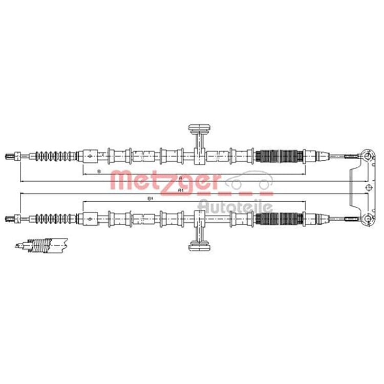 Metzger Handbremsseil hinten Opel Signum Vectra C von METZGER