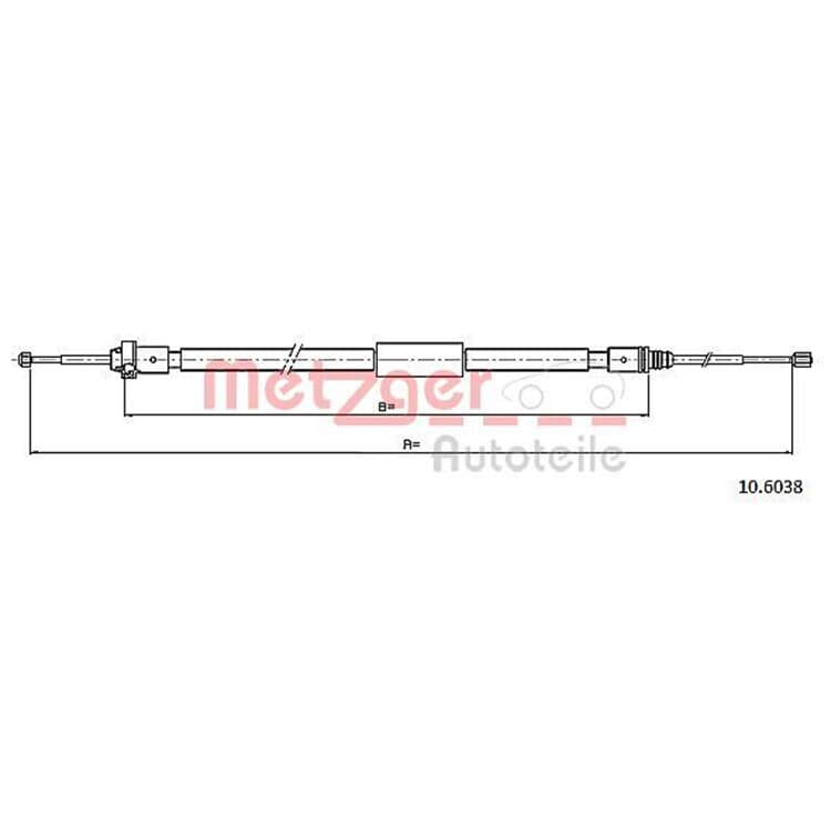 Metzger Handbremsseil hinten Peugeot 208 von METZGER