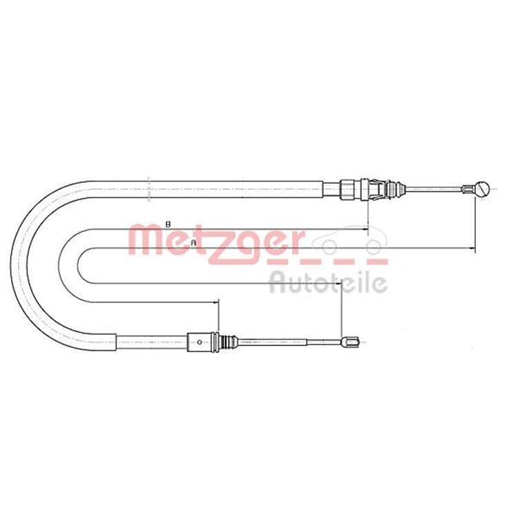 Metzger Handbremsseil hinten Peugeot 407 von METZGER