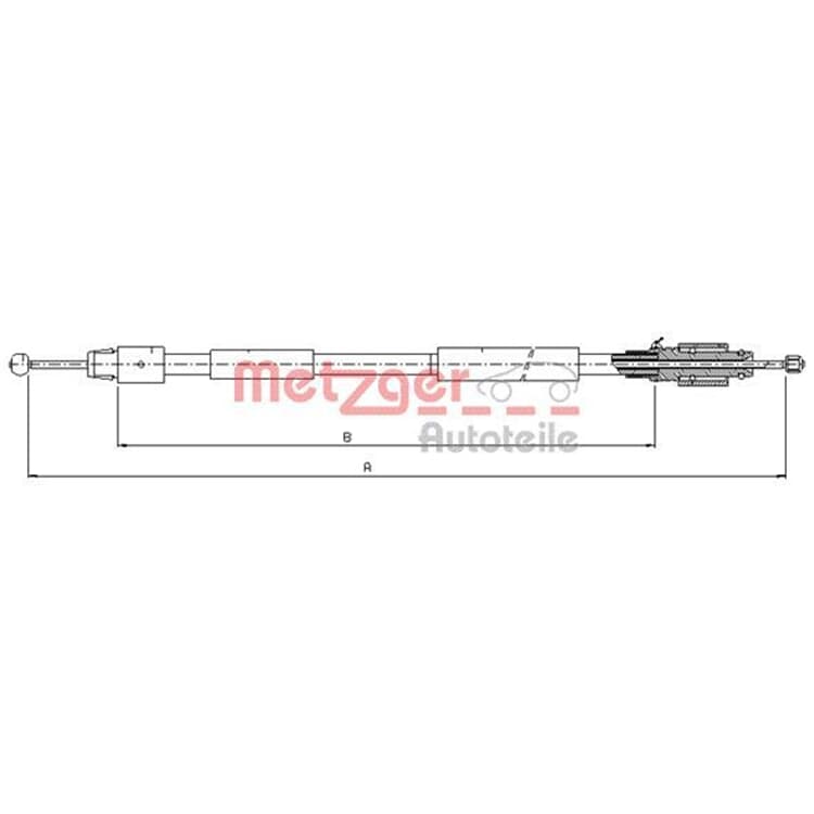 Metzger Handbremsseil hinten Porsche Cayenne VW Touareg von METZGER