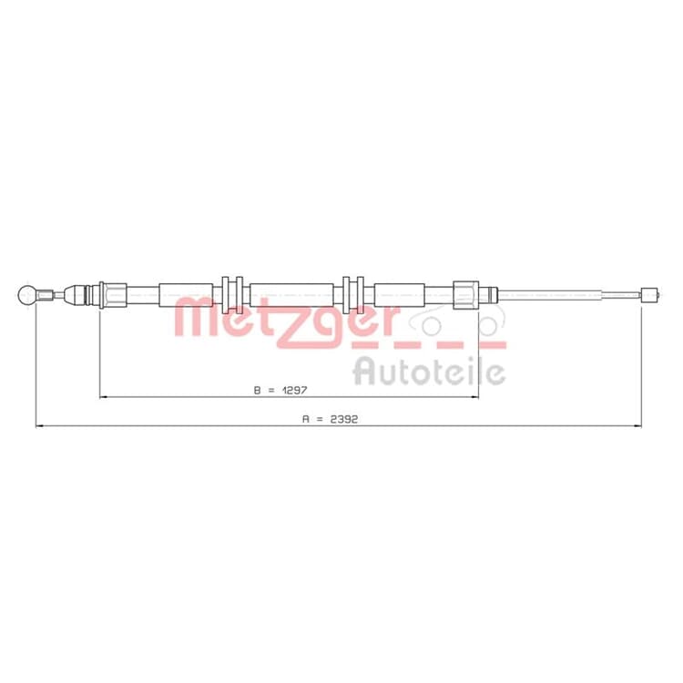 Metzger Handbremsseil hinten Renault Kangoo von METZGER