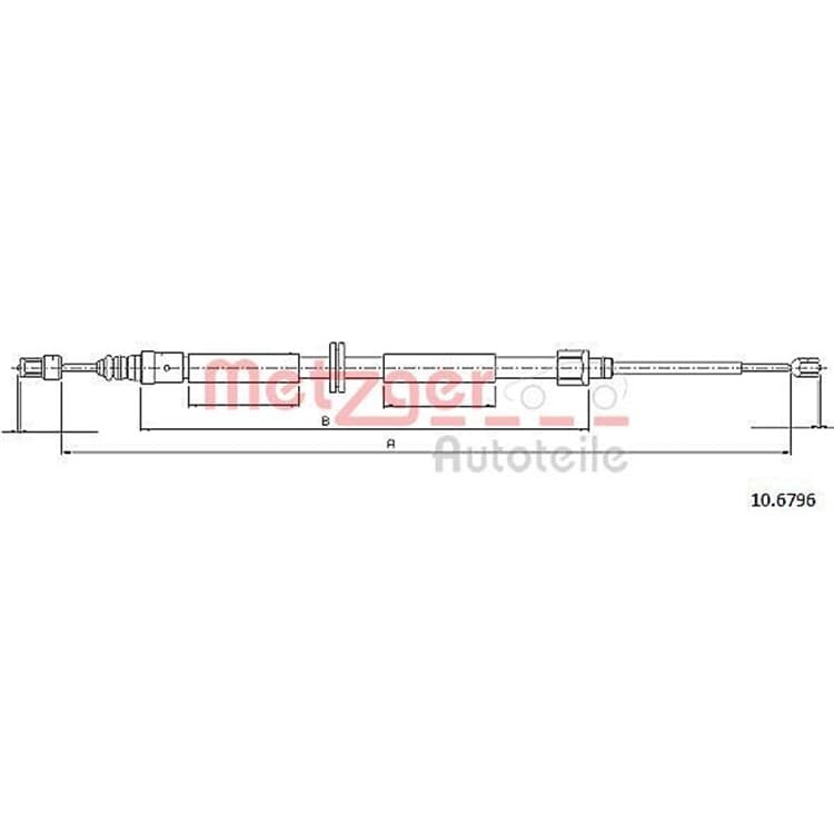 Metzger Handbremsseil hinten Renault Sc?nic von METZGER