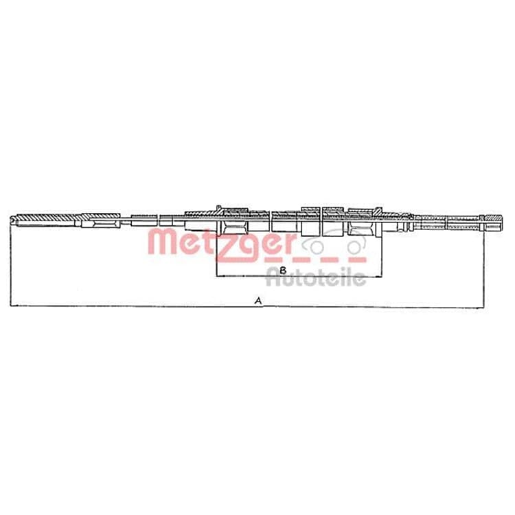 Metzger Handbremsseil hinten VW Golf 2 Jetta von METZGER