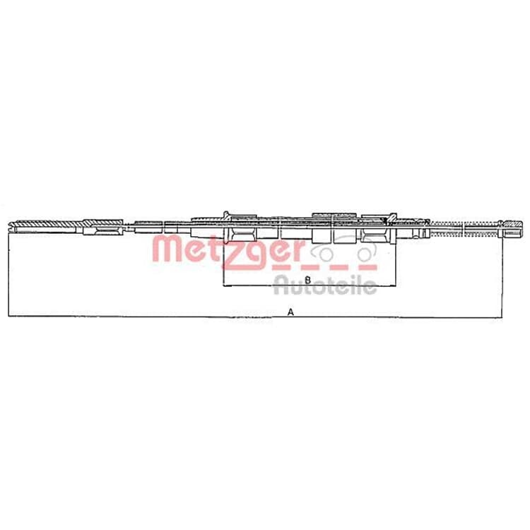 Metzger Handbremsseil hinten VW Golf 3 Vento von METZGER