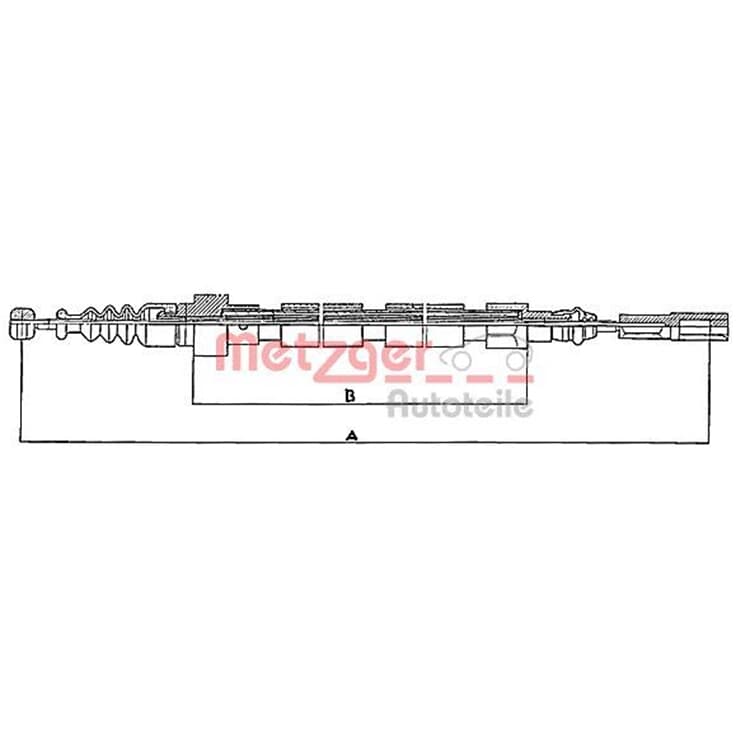 Metzger Handbremsseil hinten VW Passat von METZGER