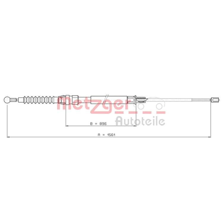 Metzger Handbremsseil hinten VW Touran von METZGER