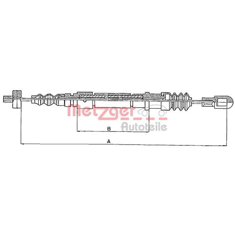 Metzger Handbremsseil hinten Volvo 440 460 480 von METZGER