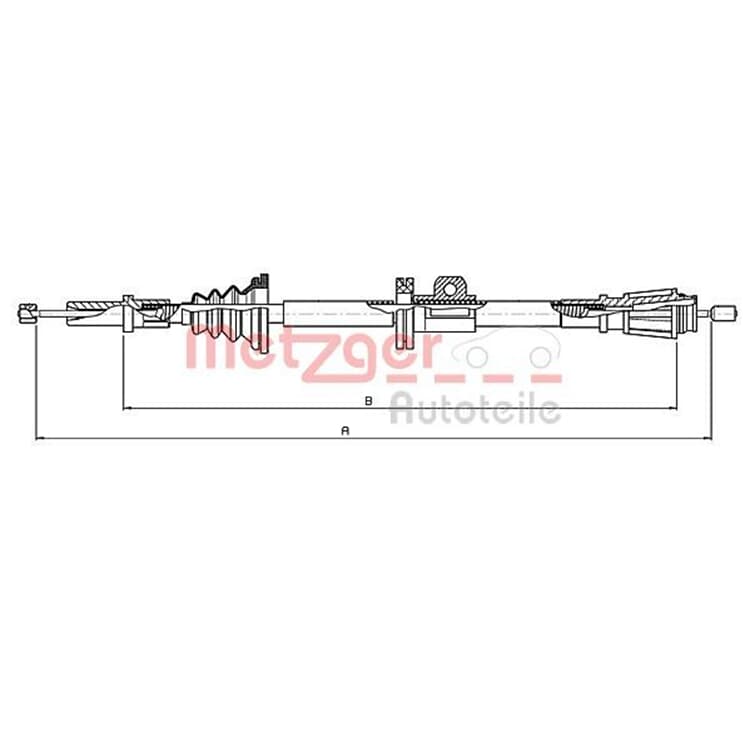Metzger Handbremsseil hinten Volvo 850 S70 V70 von METZGER