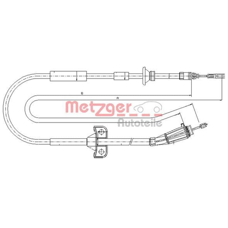 Metzger Handbremsseil hinten Volvo V70 von METZGER