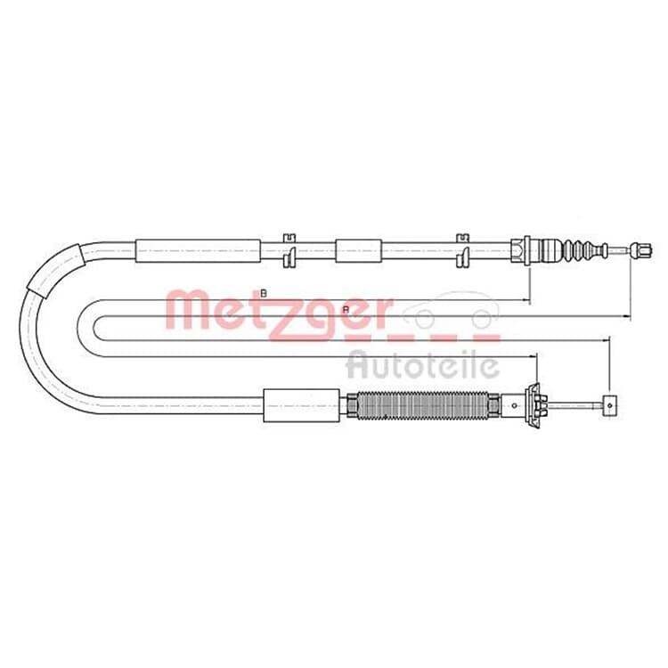 Metzger Handbremsseil hinten links Fiat Bravo von METZGER