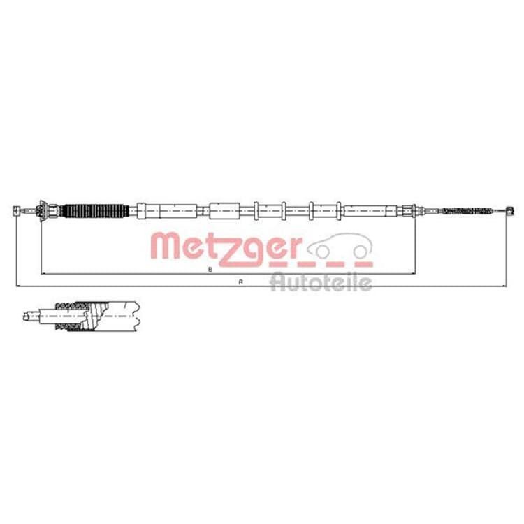 Metzger Handbremsseil hinten links Fiat Grande Punto von METZGER