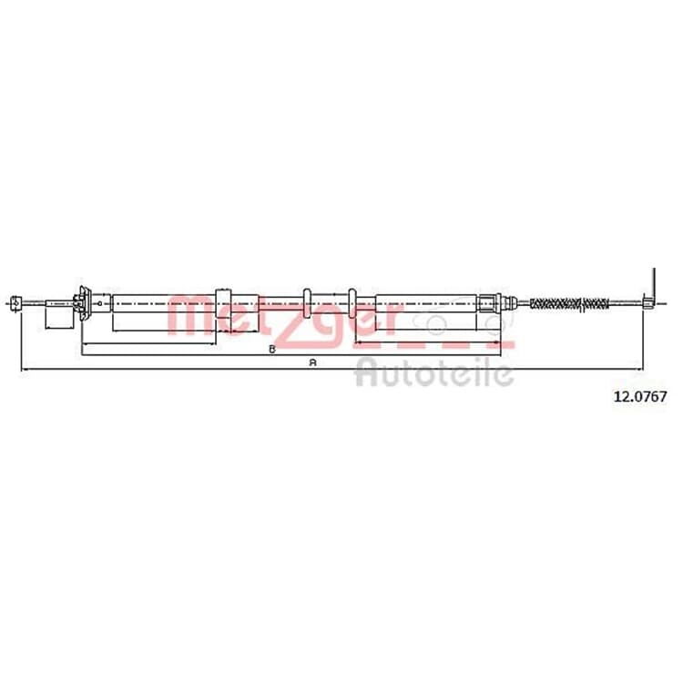 Metzger Handbremsseil hinten links Fiat Panda von METZGER