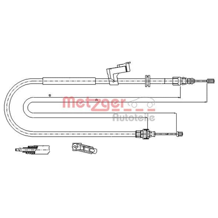 Metzger Handbremsseil hinten links Ford Galaxy S-Max von METZGER