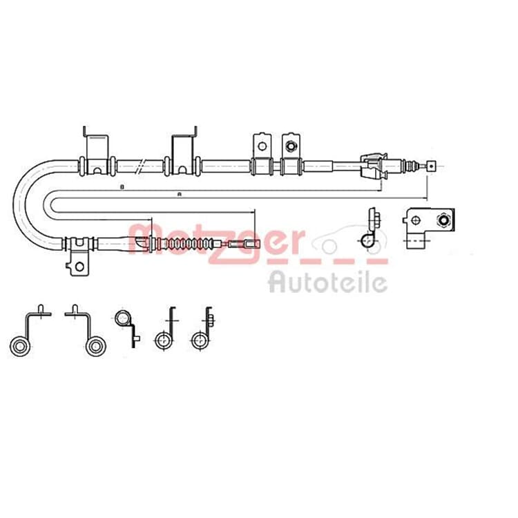 Metzger Handbremsseil hinten links Hyundai I30 von METZGER