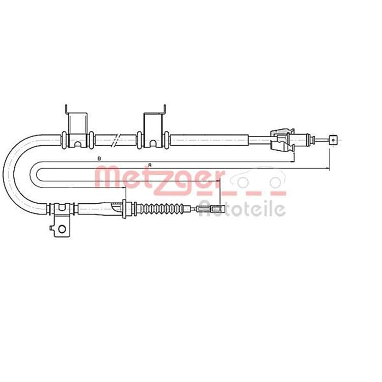 Metzger Handbremsseil hinten links Kia Ceed Pro von METZGER